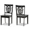 Baxton Studio Gervais Modern and Contemporary Transitional Dark Brown Finished Wood 2-Piece Dining Chair Set 177-11381-Zoro - alternate 1